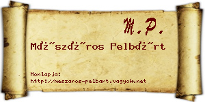 Mészáros Pelbárt névjegykártya